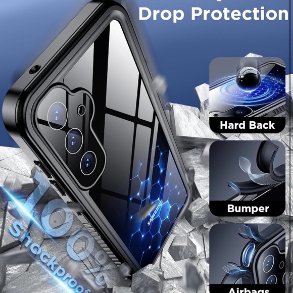 Temdan Designed for Samsung Galaxy S24 Case,Waterproof - Picture 4 of 10